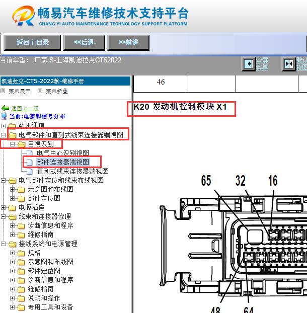 2022年凯迪拉克CT5发动机电脑针脚资料