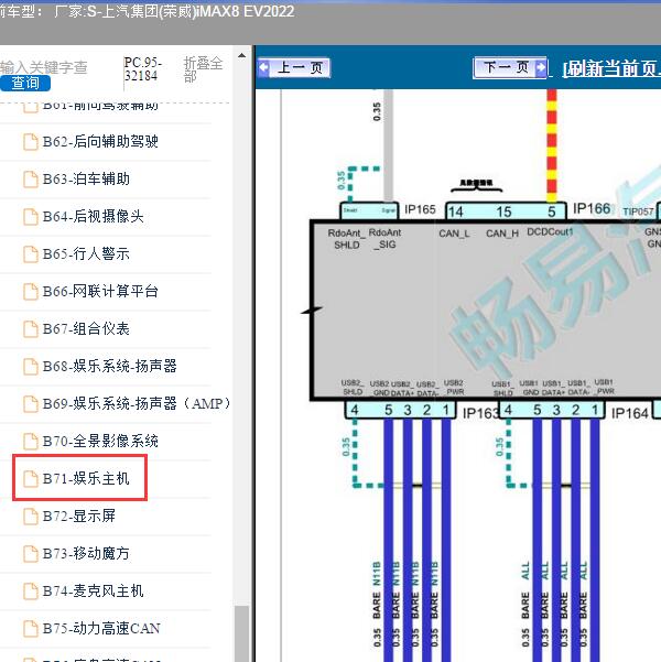2022年汽集团(荣威)-iMAX8 EV 音响系统电路图