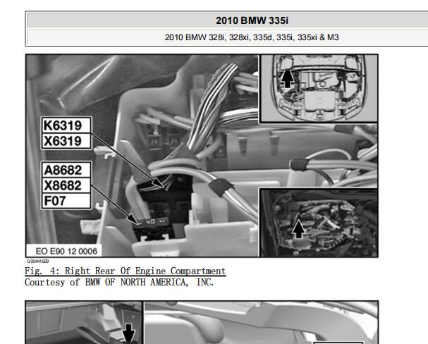 2010年宝马335全车元件位置资料