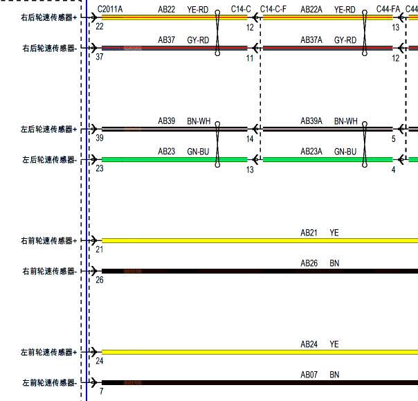2022年福特全顺ABS电路图