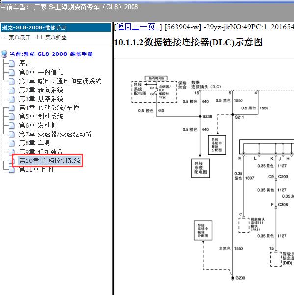 2008年上海别克-商务车（GL8） OBD电路图