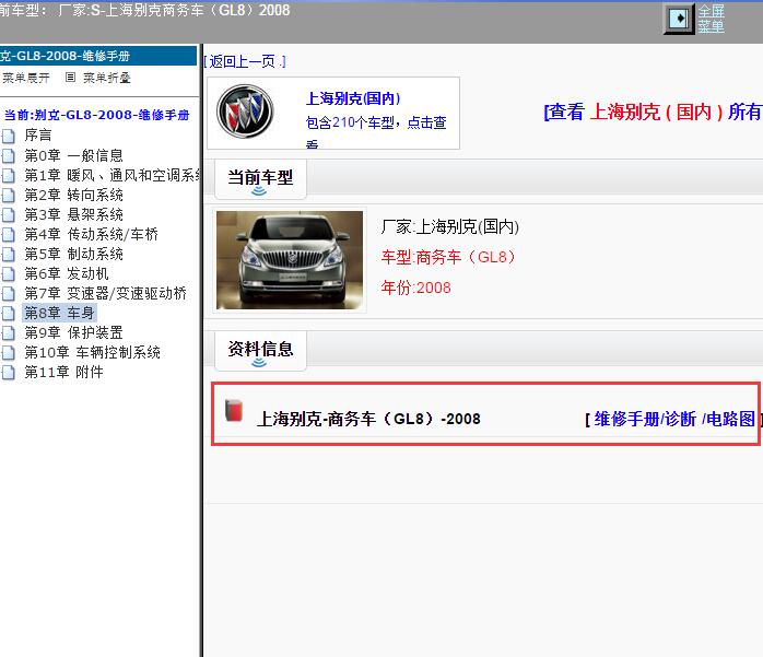2008年上海别克-商务车（GL8）电路图