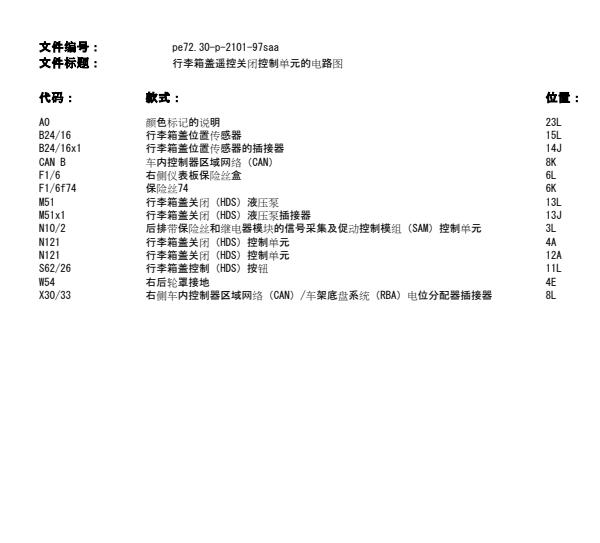 2010年奔驰S400后备箱锁块电路图