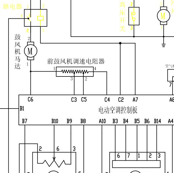 金杯阁瑞斯空调鼓风机电路图