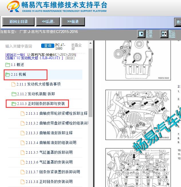 2015-2016年吉利帝豪EC7发动机正时资料