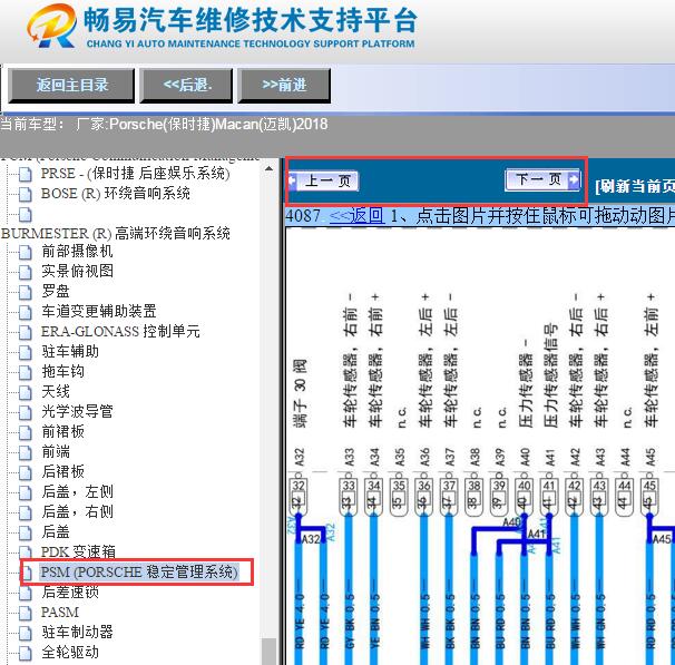 2018年保时捷Macan制动报警电路图