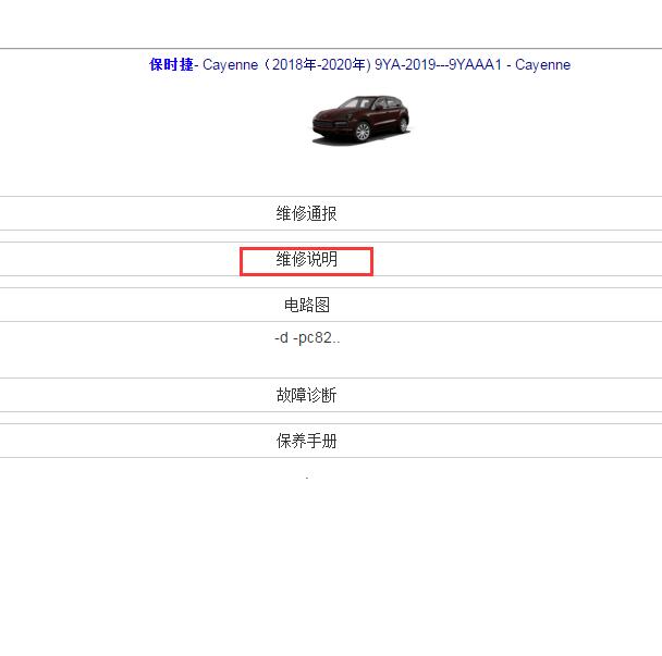 2019年保时捷卡宴全车维修手册.