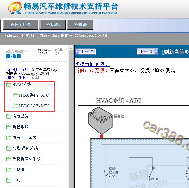 2019年吉普指南者空调电路图