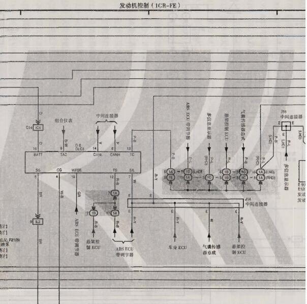 2003年丰田霸道发动机和空调电路图