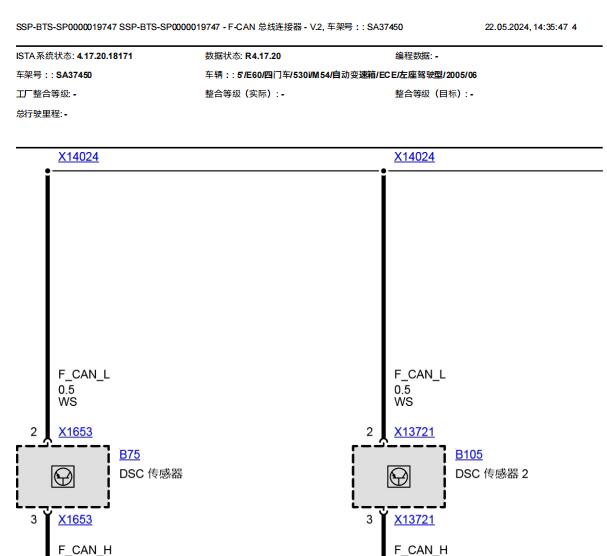 2005年宝马530i网络通讯电路图
