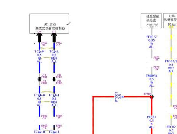 2023年长安深蓝SL03 热管理控制器电路图和针脚图