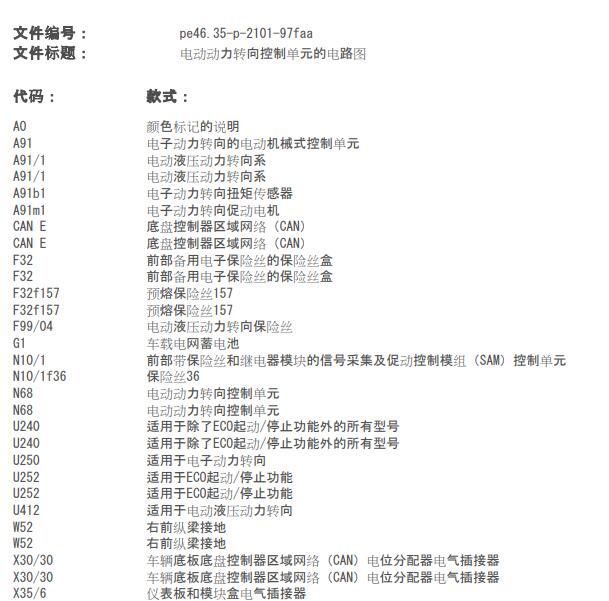 2015年奔驰GLK260 转向机电路图.