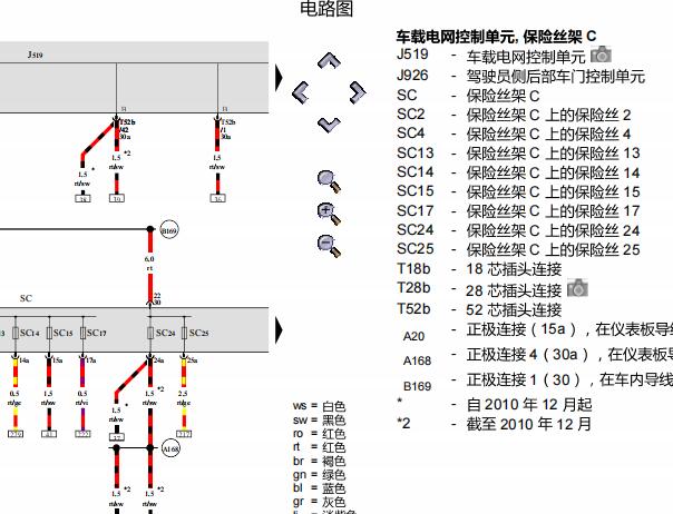 2009年大众高尔夫车身电脑电路图