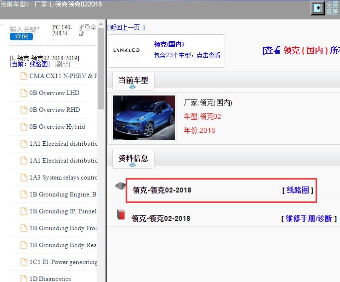 2018年领克02电路图