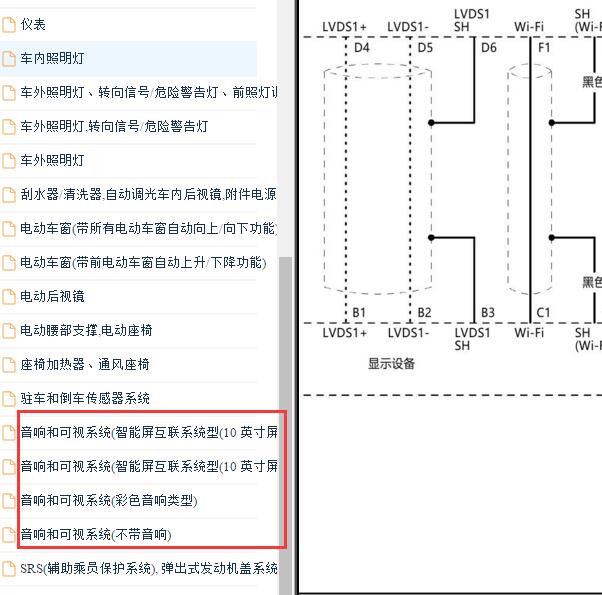 2023年本田雅阁音响导航电路图