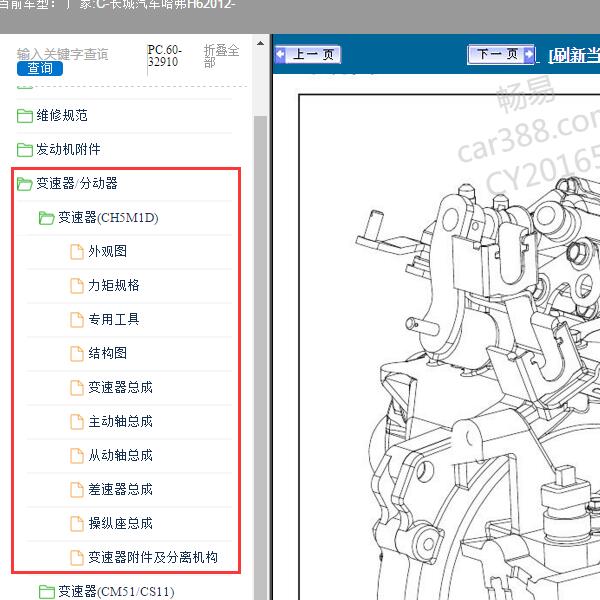 2012年长城汽车-哈弗H6 变速箱维修手册