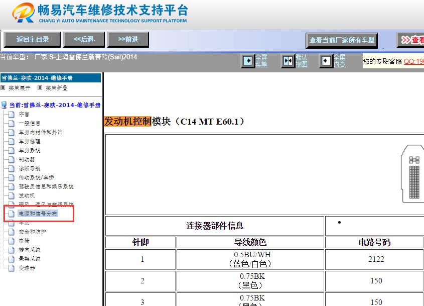 2014年雪佛兰赛欧发动机电脑针脚资料