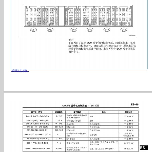 2009年丰田汉兰达发动机针脚