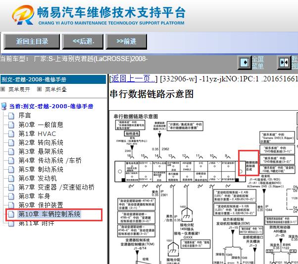2008年别克君越OBD电路图