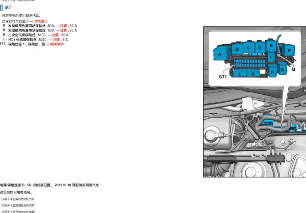 2008年奥迪A4全车保险丝继电器位置
