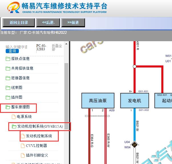 2022年长城哈弗H6油泵电路图资料