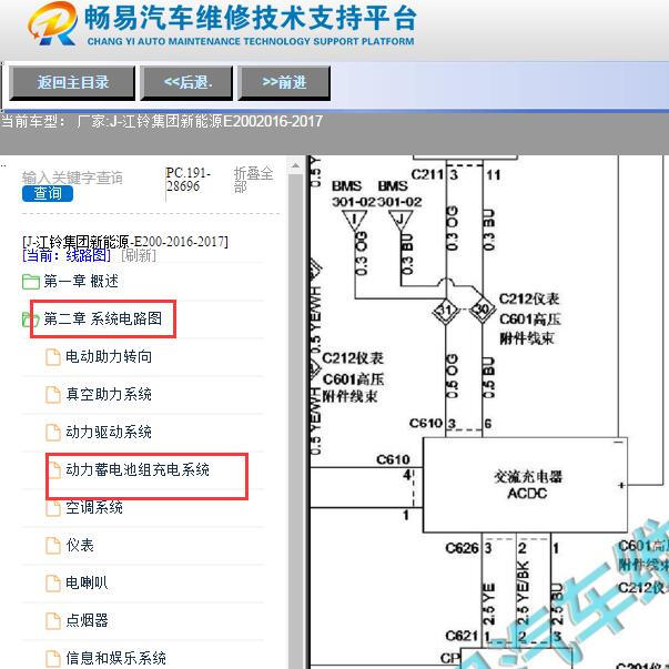 2016-2017年江铃E200充电电路图