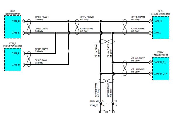 2021年高合HiPhi X网络通讯电路图和维修手册