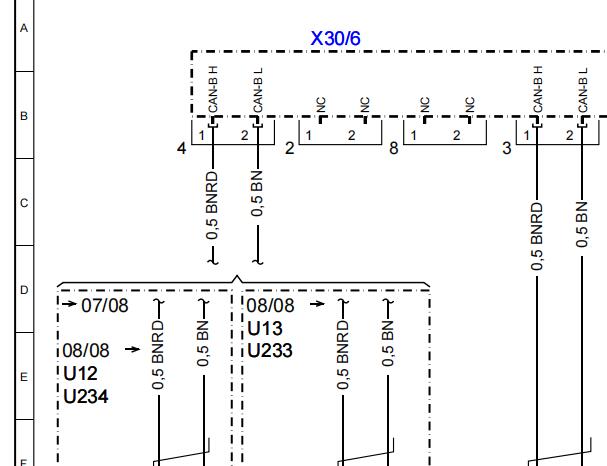 2008年奔驰ML350网络通讯电路图和车身电脑位置