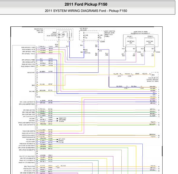2011年福特猛禽安全气囊电路图