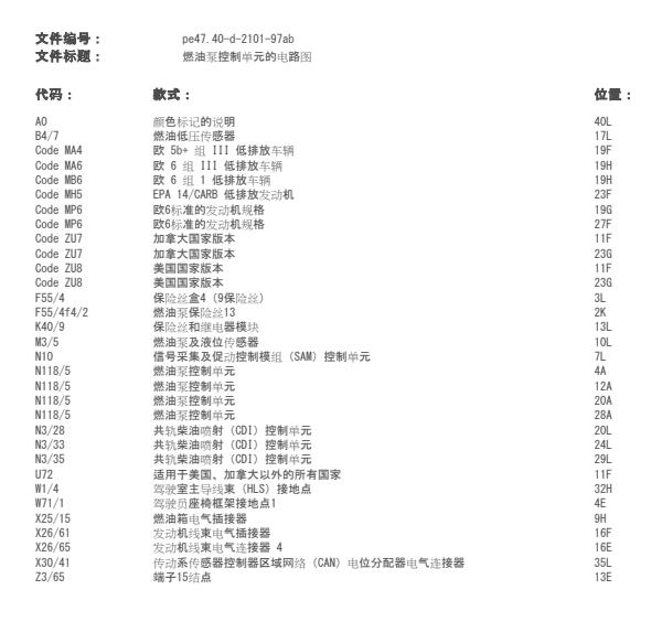 2016年奔驰凌特佳旅燃油泵电路图