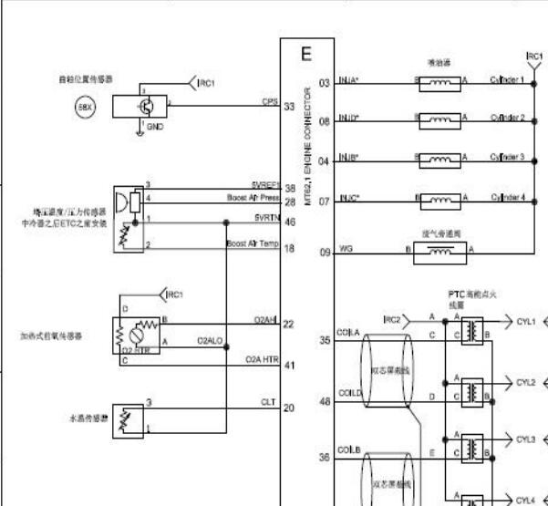 金杯1TZS发动机48+64发动机电路图