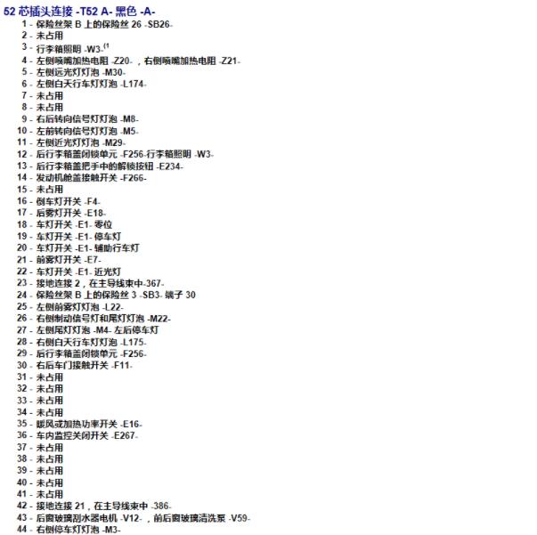 2012年大众高尔夫J519模块针脚定义
