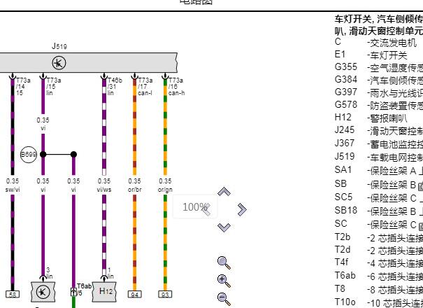 2018年奥迪A3网络通讯电路图和保险丝继电器资料