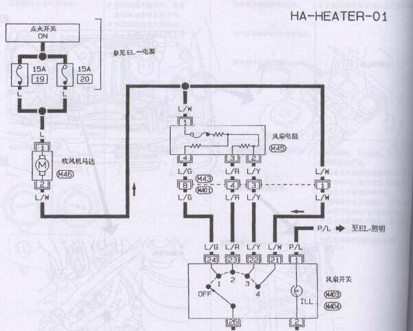 2009年郑州日产锐骐空调电路图