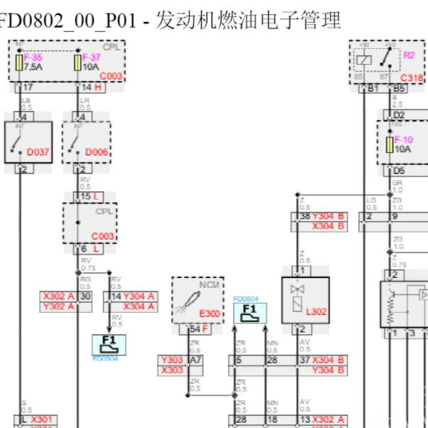 2006年法拉利599 6.0发动机电路图