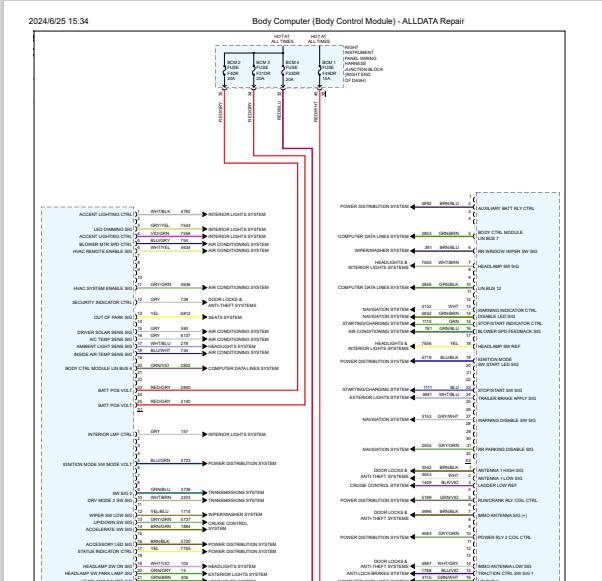 2023年GMC 育空车身电路图