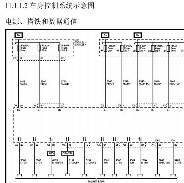 2012年雪佛兰科鲁兹车身电路图