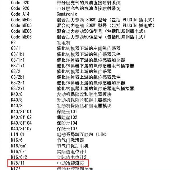 2017年奔驰GLC 260 电子水泵电路图