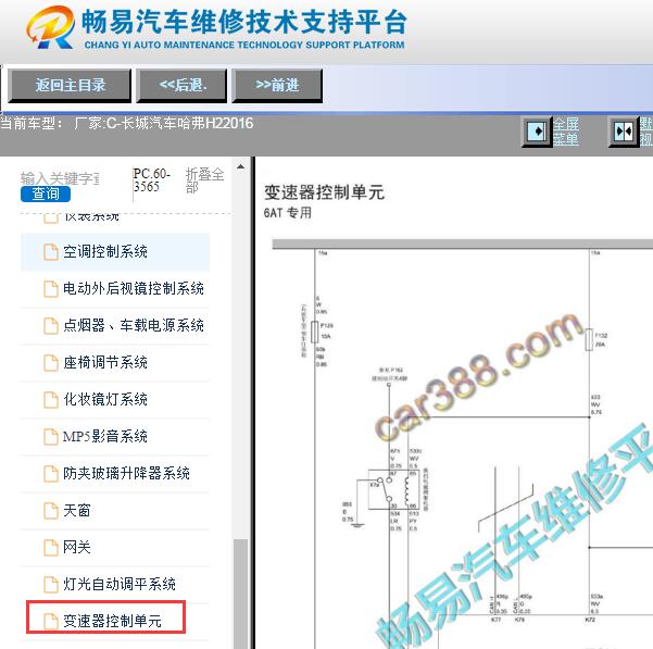 2016年哈弗H2变速箱电路图