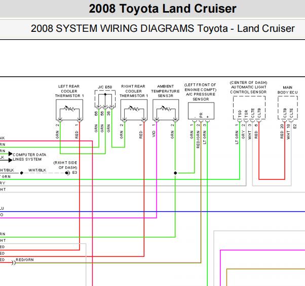 2008年丰田酷路泽空调电路图