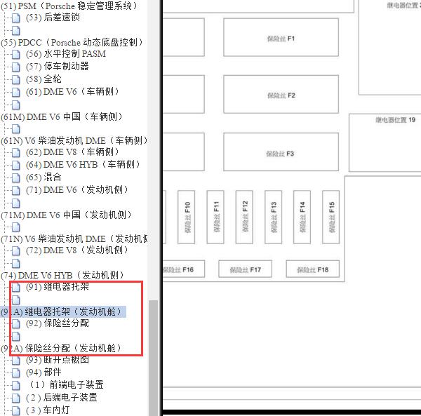2012年保时捷卡宴继电器位置