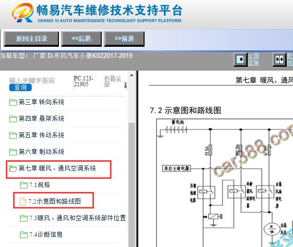 2017-2019年东风小康K02空调电路图