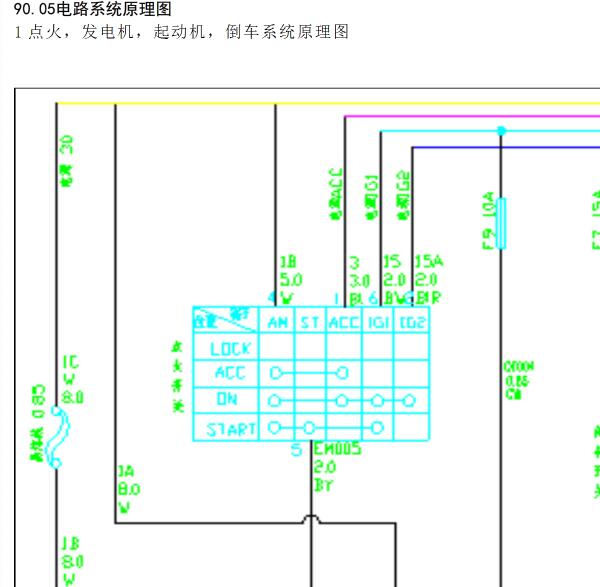 2013年北汽威旺205发动机电路图