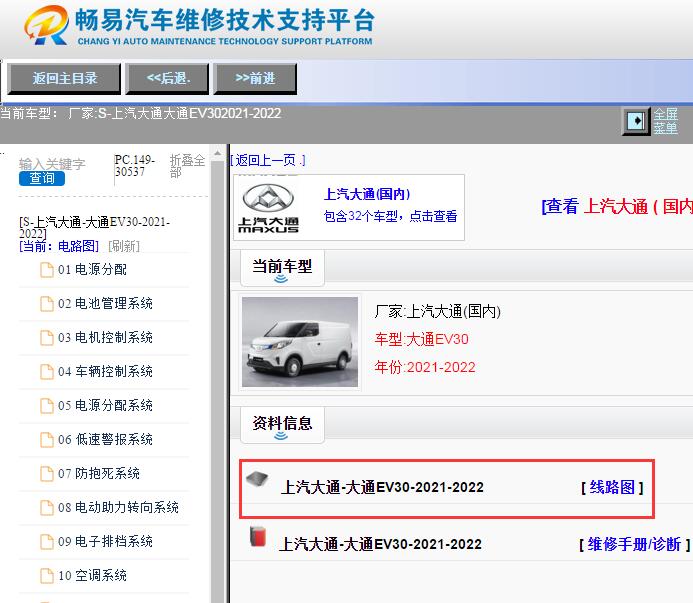 2021-2022年大通EV30全车电路图