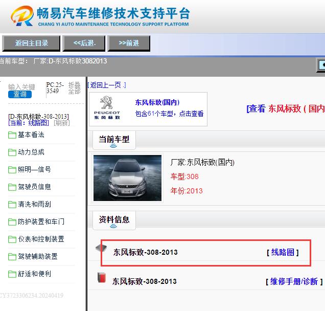 2013年标致308全车电路图