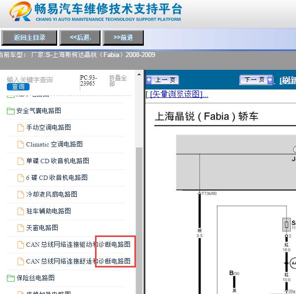 2009年斯柯达晶锐 OBD诊断电路图