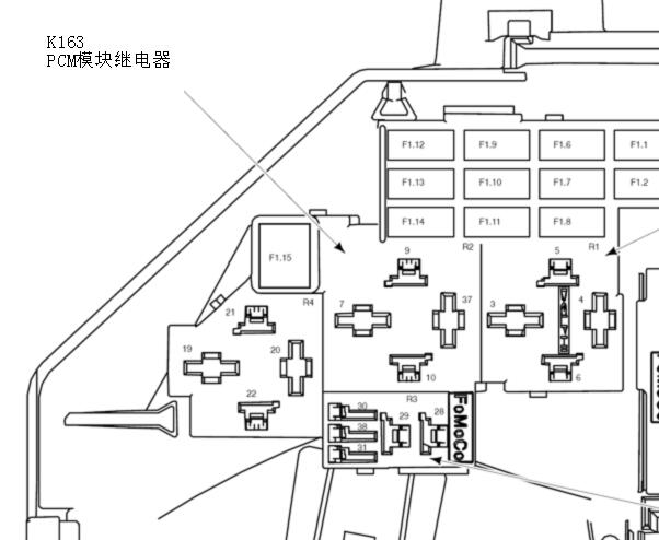 2007年福特S-MAX保险丝继电器资料