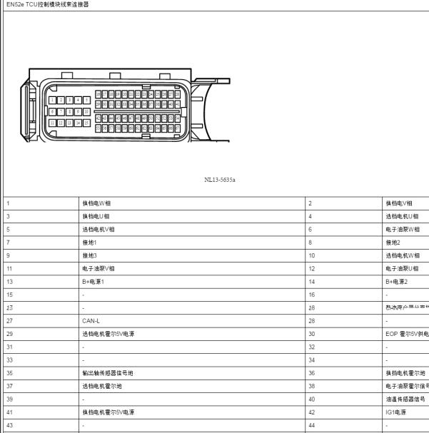 2020吉利博越变速箱针脚定义