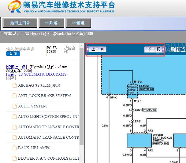 2006年现代胜达全车电路图资料