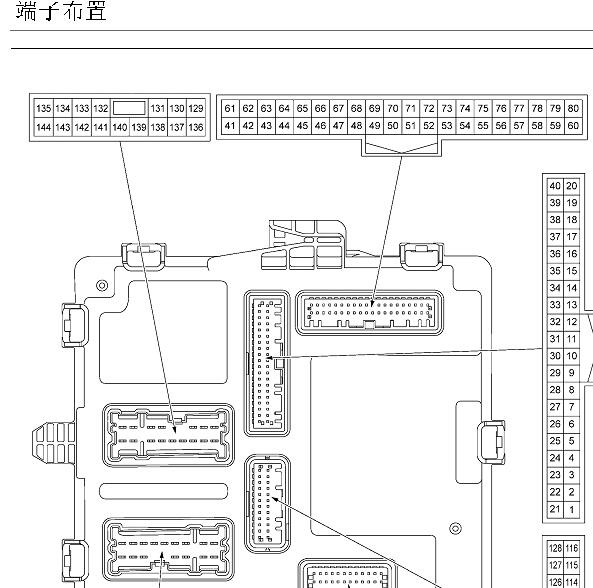 2019年日产轩逸车身电脑针脚和方向锁电路图